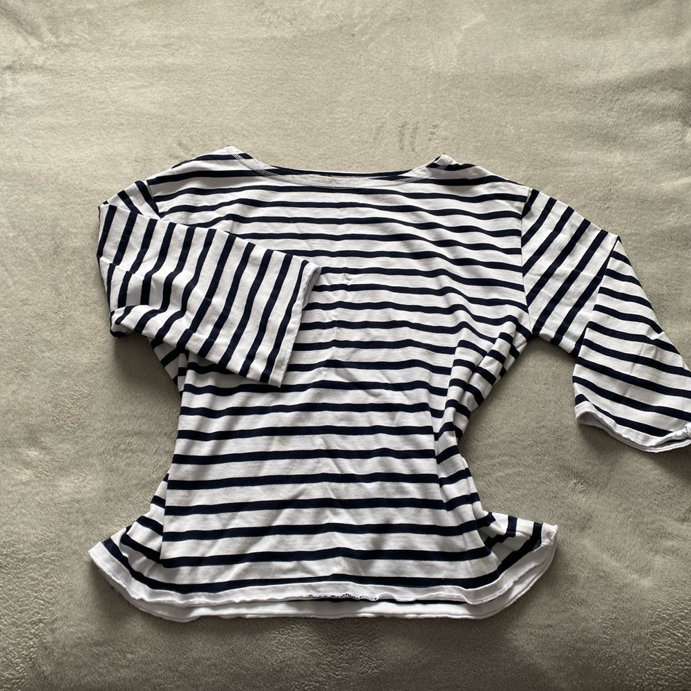 Boatneck stripped zara top